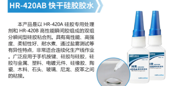 矽（guī）膠粘pp塑料達到破（pò）材效果，推薦草莓视频cm.888twHR-420AB快（kuài）幹矽膠膠（jiāo）水